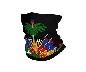 Femme Homme Bandeaux Armoiries D'Haïti Echarpe Gaiter Multi-Usage Echarpe Tête Pirate Élastique Écharpe Tube pour Ski Yoga Escalade