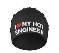 Femme Homme Bonnet À Revers J'aime Mon Beau Petit Ami Ingénieur Bonnet d'hiver Mode Bonnets Tricoté Chaud Bonnets De Ski pour Course Hiver Cyclisme