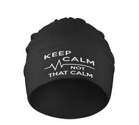 Femme Homme Bonnets De Ski Gardez Votre Calme, Pas Si Calme Que Ça. Bonnet À Revers Classique Bonnet d'hiver Doux Hiver Chapeaux pour Cyclisme Hiver Patinage