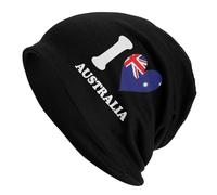 Femme Homme Bonnets De Ski J'aime L'Australie Bonnets Tricoté Mode Bonnet d'hiver Chaud Hiver Chapeaux pour Course Ski Quotidien