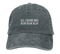 Femme Homme Casquette Baseball, Tout Ce Que J'Ai Entendu Était Blah Blah Blah Humour Gift Citation Sarcastique Chapeaux Pare-Soleil Réglable Chapeau De Golf Lègére Chapeau De Cowboy Pour Pêche Golf