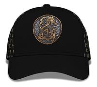 Femme Homme Casquette De Baseball Réglable Chapeaux Pare-Soleil Casquette Trucker Hip Hop Respirant Snapback Casquette Viking Imprimé en 3D - Fenrir