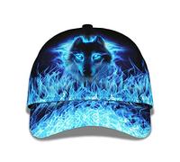 Femme Homme Casquette Trucker Feu De Loup Casquette Baseball Mode Casquette De Baseball Respirant Chapeaux Pare-Soleil pour Adulte Sport Camping