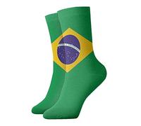 Femme Homme Chaussettes De Travail Drapeau Du Brésil Chaussettes De Marche Durabilité Chaussettes De Tennis Chaudes Chaussettes De Course Pour Sport Extérieur Cyclisme