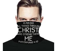 Femme Homme Echarpe Tête Pirate Christianisme Vintage du Christ Jésus Bandana Multi-Usage Bandeaux Unique Décoration Faciale pour Randonnée Yoga Bike