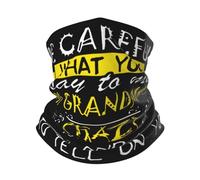 Femme Homme Echarpe Tête Pirate Fais Attention À Ce Que Tu Me Dis, Ma Grand-Mère Est Folle Bandana Ultra-Douce Protection du Visage Multi-Usage Tube Bandeaux pour Sports Yoga Course À Pied