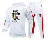 Femme/Homme Fléchettes Bière Impression 3D Sweat à Capuche et Pantalons de Jogging Survêtement 2 Pièces Ensembles Fléchettes Équipe Tenue Décontracté Costume de Sport