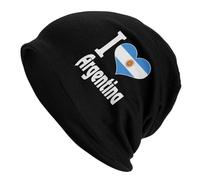 Femme Homme Hiver Chapeaux J'aime L'Argentine Bonnets Tricoté Chaud Bonnet À Revers Mode Bonnet d'hiver pour Quotidien Hiver Course