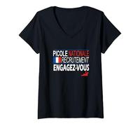Femme Homme humour alcool picole nationale idée cadeau homme drôle T-Shirt avec Col en V