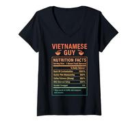 Femme Hommes Fiers de Gars vietnamiens drôles avec des Racines vietnamiennes T-Shirt avec Col en V