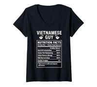 Femme Hommes Fiers de Gars vietnamiens drôles avec des Racines vietnamiennes T-Shirt avec Col en V