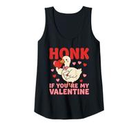 Femme Honk If Youre My Valentine Illustration d'amour d'oie Mignonne Débardeur