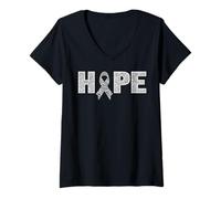 Femme Hope Chemise de Sensibilisation aux Maladies rares - Journée des Maladies rares 2026 T-Shirt avec Col en V
