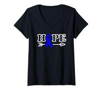 Femme Hope Sensibilisation à la spondylarthrite ankylosante T-Shirt avec Col en V
