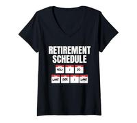 Femme Horaire de Retraite : Maintenant, Je Fais ce Que Je Veux T-Shirt avec Col en V