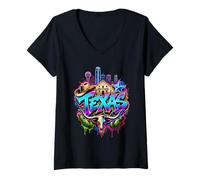Femme Horizon du Texas de l'État américain T-Shirt avec Col en V