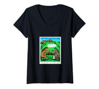 Femme Horseshoe Hors'n Around Funny Farm Animal Horse Cadeau T-Shirt avec Col en V