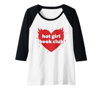 Femme Hot Girl Book Club de Lecture communautaire esthétique littéraire Manche Raglan