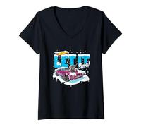 Femme Hot Wheels - Let it Snow T-Shirt avec Col en V