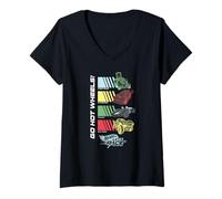 Femme Hot Wheels Let's Race - Activez Hot Wheels T-Shirt avec Col en V