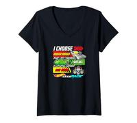 Femme Hot Wheels Let's Race - Je Choisis T-Shirt avec Col en V