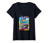 Femme Hot Wheels Let's Race - La Course vers Le succès T-Shirt avec Col en V
