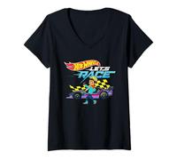 Femme Hot Wheels Let's Race - Participez pour Gagner T-Shirt avec Col en V