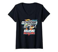 Femme Hot Wheels Let's Race - Shaker en os I Choose T-Shirt avec Col en V