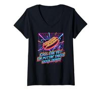 Femme Hotdog Amusant Call The Vet I'm Putting These Dogs Down T-Shirt avec Col en V