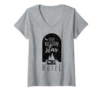 Femme Hôtel Cinq milliards d’étoiles T-Shirt avec Col en V