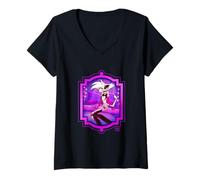 Femme Hôtel Hazbin - Angel Dust T-Shirt avec Col en V