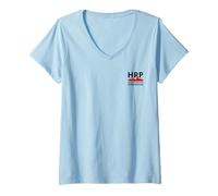 Femme HRP Route de randonnée Haute Randonnée Pyrénéenne Hautes Pyrénées T-Shirt avec Col en V