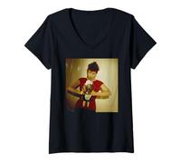 Femme Huitième jour chanteur Hazel O'Connor Breaking Glass Simon Fowler T-Shirt avec Col en V