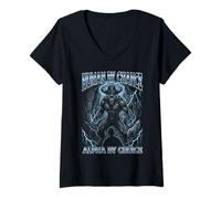 Femme Human by Chance Alpha de Choice Wolf T-Shirt avec Col en V