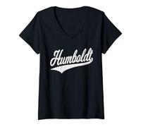Femme Humboldt County CA Varsity Script Maillot de Sport Classique T-Shirt avec Col en V