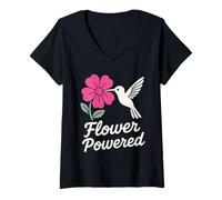Femme Hummingbird Meme Tiny Bird Big Energy Nectar Nature T-Shirt avec Col en V