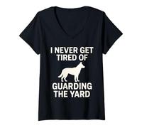 Femme Humor German Shepherd Dog Owner T-Shirt avec Col en V