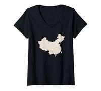 Femme Humour Amazing Foods of the World - China Rice T-Shirt avec Col en V