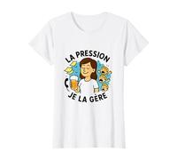 Femme Humour Bière La Pression Je la Gère Cadeau Amateurs de Bière T-Shirt