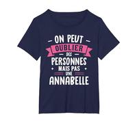Femme Humour Cadeau Personnalisé BFF Prénom Annabelle T-Shirt, Femme Grandes Tailles, Bleu Marine, 2X