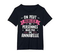 Femme Humour Cadeau Personnalisé BFF Prénom Annabelle T-Shirt, Femme Grandes Tailles, Noir, 2X