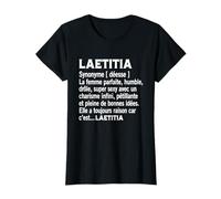 Femme Humour Cadeau Personnalisé Prénom Laetitia Définition T-Shirt