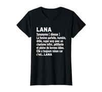 Femme Humour Cadeau Personnalisé Prénom Lana Définition T-Shirt