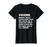 Femme Humour Cadeau Personnalisé Prénom Virginie Définition T-Shirt