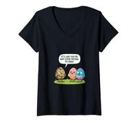 Femme Humour de Pâques Amusant It's Like You're Not Even Trying to Hide T-Shirt avec Col en V