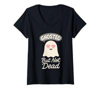 Femme Humour de Rencontre de récupération de Rupture de Soutien de Ghosted Friend T-Shirt avec Col en V