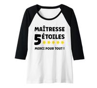 Femme Humour Départ Enseignante école Merci Super maîtresse Manche Raglan