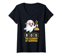 Femme Humour d'halloween drôle chimiste T-Shirt avec Col en V