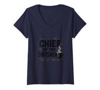Femme Humour du café Chef of The Shitshow T-Shirt avec Col en V