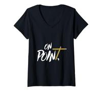 Femme Humour Enseignant On Point Pédagogie T-Shirt avec Col en V